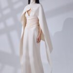 Serene Royal Cape Gown