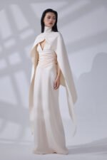 Serene Royal Cape Gown