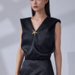Black Satin Starfish Dress.