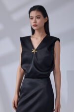 Black Satin Starfish Dress.