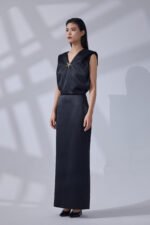 Black Satin Starfish Dress. - Image 3