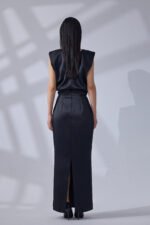 Black Satin Starfish Dress. - Image 5