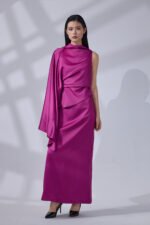 Fuchsia Drape Elegance Gown