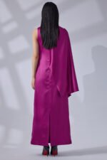 Fuchsia Drape Elegance Gown - Image 9