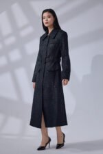 Midnight Wool Elegance Coat - Image 3