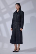 Midnight Wool Elegance Coat - Image 5