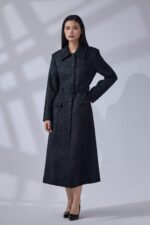 Midnight Wool Elegance Coat - Image 4
