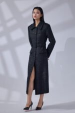 Midnight Wool Elegance Coat - Image 2