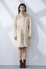 Ivory Chevron Coat - Image 7
