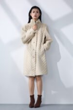 Ivory Chevron Coat - Image 2