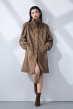 Ivory Chevron Coat - Image 3